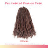 Picture of The BOHOBABE Pre-twisted Passion Twist Crochet Hair 14 Inch Short Pre-looped Crochet Passion Twist Braiding Hair 8 Packs (30#, Medium Dark Brown)
