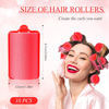 Picture of Geyoga 18 Pieces Sponge Hair Rollers Large Soft Foam Hair Styling Curlers Large Size Hairdressing Curlers for Women(1.4 x 2.6 Inches,Red)