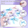 Picture of SAWINDA 30PCS Hair Accessories: Pink Satin Bows, Blue Mini Ribbons, Non-Slip Barrettes - Cute Clips for Kids, Women, and Girls