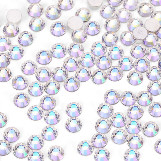 Picture of 3000Pcs Moonlight Crystal Rhinestones,Glass Flatback Rhinestones Mini Gemstones for Nail Face Makeup Art Crafts Clothes Decoration -(SS10,2.8mm,Moonlight)