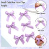 Picture of SAWINDA 20PCS Purple Mini Hair Bows Ribbon Alligator Bowknot Hair Ribbon Hair Barrettes for Teens Small Claw Clips for Thick Thin Hair Cute Hair Accessories for Women Girls
