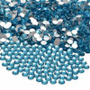 Picture of NCB 3000pcs Flatback Round Glass Nail Art Rhinestones Crystal for DIY Making Accessories Shoes, Clothes, Face Art, Bags, Manicure (Aquamarine, SS6 3000pcs)