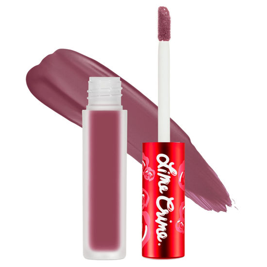 Picture of Lime Crime Velvetines Liquid Matte Lipstick, Teddy Bear - Lilac Brown - Long-Lasting Velvety Matte Lipstick - Won't Bleed or Transfer - Vegan