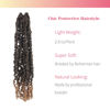 Picture of The BOHOBABE Pre-twisted Passion Twist Crochet Hair 16 Inch Pre-looped Crochet Passion Twist Braiding Hair 8 Packs Soft Bohemian Twists (T27)
