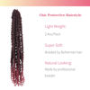 Picture of The BOHOBABE Pre-twisted Passion Twist Crochet Hair 18 Inch Long Pre-looped Crochet Passion Twist Braiding Hair 8 Packs Soft Bohemian Twists (T118)