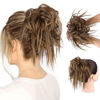 Picture of HMD Tousled Updo Messy Bun Hairpiece Hair Extension Ponytail with Elastic Rubber Band Updo Ponytail Hairpiece Synthetic Hair Extensions Scrunchies Ponytail Hairpieces for Women