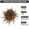 Picture of HMD Tousled Updo Messy Bun Hairpiece Hair Extension Ponytail with Elastic Rubber Band Updo Ponytail Hairpiece Synthetic Hair Extensions Scrunchies Ponytail Hairpieces for Women