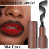 Picture of 2-in-1 Gradient Lip Liner and Lipstick Lip Combo Set - Achieve Flawless Contour and Gradual Ombre Effect with Easy-to-Use Crayon Form and Cone Tip - Non-Smudging, Long-Lasting (08# Dark, 1)