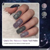 Picture of AZUREBEAUTY Matte Glitter Nail Polish Set Vegan 4 Colors Diamond Platinum Silver Purple Black Nude Nail Polish Quick Dry Natural Nail Strengthening Kit with Top Coat DIY Salon Home