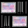 Picture of 480Pcs Clear Nail Tips for Acrylic Nails Professional, 2XL Long C Curve Square & Coffin Nail Tips Set with 2 Nail Files, Half Cover Nail Extension Tips Artificial Acrylic Nail Tips for DIY Nail Art
