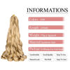 Picture of French Curl Braiding Hair 24 Inch Loose Wavy 8Pack Bouncy Curly Braiding Hair Extensions 75g/Pack #24 Blonde French Curl Synthetic Hair Extensions (#24,8pack,24 inch)