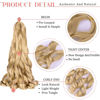 Picture of French Curl Braiding Hair 24 Inch Loose Wavy 8Pack Bouncy Curly Braiding Hair Extensions 75g/Pack #24 Blonde French Curl Synthetic Hair Extensions (#24,8pack,24 inch)