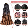 Picture of French Curly Braiding Hair,24 Inch B29 Loose Wavy 2 Pack Bouncy French Curl Braiding Hair Extensions 75g/Pack Synthetic Crochet Hair Extensions (B29,2Pack,24inch)