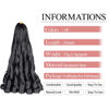 Picture of Luoyudu French Curl Braiding Hair 24 Inch 2 Packs Black Synthetic Loose Wave Bouncy Crochet Hair Pre Stretched 75g/pack Curly Braiding Hair for Black Women Hair Extensions (24inch,2packs,1B)