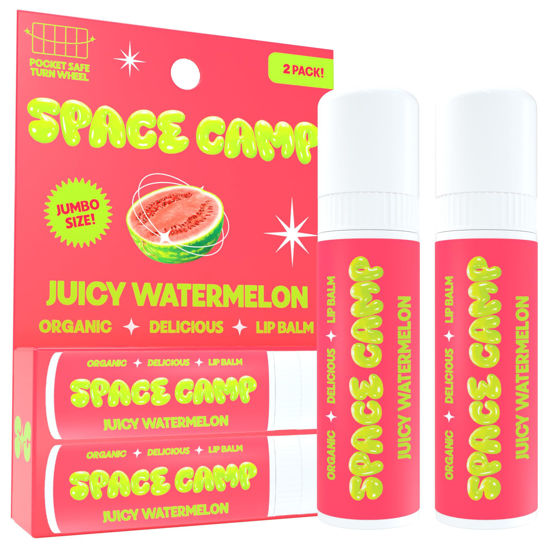 Picture of Space Camp Wellness Jumbo Lip Balm - Juicy Watermelon Organic Flavored Balm (2 Pack)