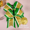 Picture of 12 PCS 8" Large Glitter Cheer Bows Shiny Girl Hair Bows Ponytail Holder Sparkly Green Cheerleading Softball Team Bow Hair Accessories