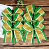 Picture of 12 PCS 8" Large Glitter Cheer Bows Shiny Girl Hair Bows Ponytail Holder Sparkly Green Cheerleading Softball Team Bow Hair Accessories