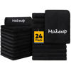 Picture of UNIMADE Makeup Remover Cloths, 24 Pack Black Facial Wash Cloths, Soft Coral Fleece Microfiber Face Towels for Face, Hand, and Bathroom(13in x 13in)