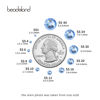 Picture of Beadsland 2880pcs Flat Back Crystal Rhinestones Round Gems for Nail Art and Craft Glue Fix,Light Blue,SS10,2.7-2.9mm