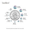 Picture of Beadsland 2880pcs Flat Back Crystal Rhinestones Round Gems for Nail Art and Craft Glue Fix, Blue Moonlight,SS10,2.7-2.9mm