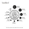 Picture of Beadsland 2880pcs Flat Back Crystal Rhinestones Round Gems for Nail Art and Craft Glue Fix, Jet Hematite,SS10,2.7-2.9mm