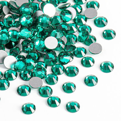 Picture of Beadsland 2880pcs Flat Back Crystal Rhinestones Round Gems for Nail Art and Craft Glue Fix,Blue Zircon,SS10,2.7-2.9mm