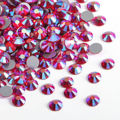 Picture of Beadsland 2880pcs Flat Back Crystal Rhinestones Round Gems for Nail Art and Craft Glue Fix,Light Siam AB,SS10,2.7-2.9mm