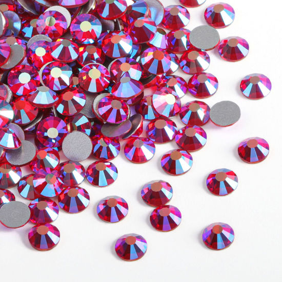 Picture of Beadsland 2880pcs Flat Back Crystal Rhinestones Round Gems for Nail Art and Craft Glue Fix,Light Siam AB,SS10,2.7-2.9mm