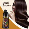 Picture of Instant Dark Brown Hair Dye Shampoo for Gray Hair 3 in 1, Natural Hair Color Shampoo for Women Men Brown Colors in 10-15 mins, 100% Coverage Long Lasting Hair Dye 16.9 Fl Oz (Dark brown)