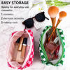 Picture of ZLFSRQ 2Pcs Checkered Makeup Bag for Women Medium Travel Cosmetic Bag Makeup Pouch for Purse Zipper Toiletry Bag Organizer Cute Y2K Aesthetic Trendy Adults Makeup Brushes Storage Case(Pink/Green)