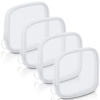 Picture of Weewooday 4 Pcs Mesh Makeup Bag Mesh Cosmetic Bag Travel Toiletry Bag Pouch with Zipper Mini Portable Makeup Cosmetic Travel Toiletry Purse Bag for Daily Accessories (White,Small)