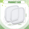 Picture of Weewooday 4 Pcs Mesh Makeup Bag Mesh Cosmetic Bag Travel Toiletry Bag Pouch with Zipper Mini Portable Makeup Cosmetic Travel Toiletry Purse Bag for Daily Accessories (White,Small)