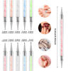 Picture of 10PCS Nail Art Gel Carving Pen Acrylic Nail Dotting Pen Rhinestone Handle Double-Ended Silicone Nail Art Pen Brushes for Design Nail Foil Carving Drawing and 3D Effect Shaping Drawing Dotting Tools