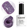 Picture of Diamond Gel Nail Polish,Reflective Glitter Gel Polish, Spark Shiny Gel Nail Art, Dark Purple Nail Polish for Home Design Glitter Nail Art UV LED Lamp Reqired RAR86