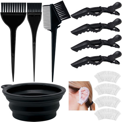 Picture of Xarchy 12 Pcs Hair Bleach Kit Professional Hair Coloring Products with Hair Dye Brush, Hair Color Bowl, Earmuffs, Hair Clips for Salon Hair Dye, Hair Color at Home, Hair Highlighting
