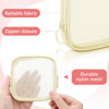 Picture of Weewooday 4 Pcs Mesh Makeup Bag Mesh Cosmetic Bag Travel Toiletry Bag Pouch with Zipper Mini Portable Makeup Cosmetic Travel Toiletry Purse Bag for Daily Accessories (Beige,Small)