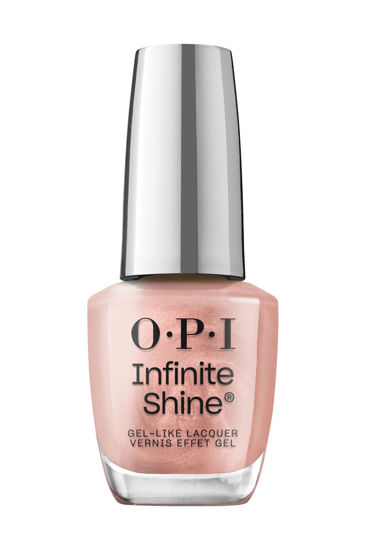 Picture of OPI Infinite Shine Werkin' Shine to Five | Opaque Bright Pink Metallic Long Wear Gel Like Nail Polish | Vegan, Long Lasting, Streak Free