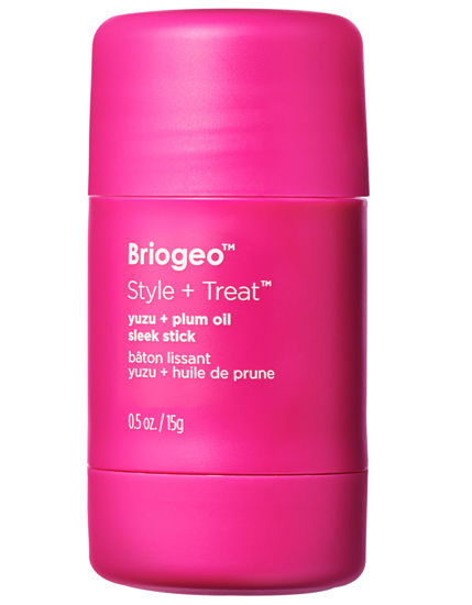 Picture of Briogeo Style + Treat Yuzu + Plum Oil Sleek Stick, Vegan Wax Hair Stick, Non-Greasy, Travel-Friendly, Tames Flyaways, Styling Stick for All Hair Types, Vegan, Cruelty-Free, 0.5 oz