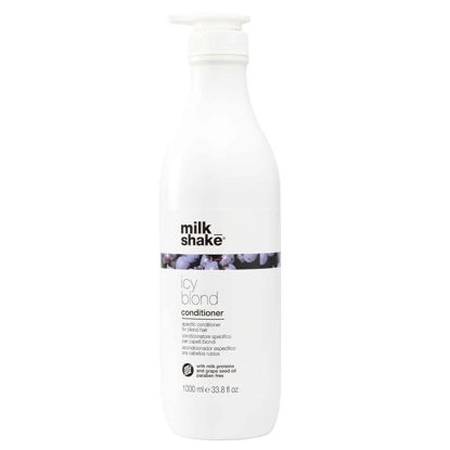 Picture of milk_shake Icy Blond Conditioner - Black Pigment Silver Conditioner for Very Light Blond and Platinum Hair, 33.8 Fl Oz (1000 Ml)