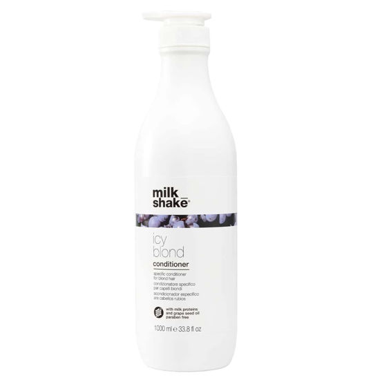 Picture of milk_shake Icy Blond Conditioner - Black Pigment Silver Conditioner for Very Light Blond and Platinum Hair, 33.8 Fl Oz (1000 Ml)