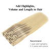 Picture of HOTBANANA Clip in hair Extensions, Ash Blonde to Golden Blonde and Platinum Blonde Clip in Hair Extensions Real Human Hair Remy Hair Stright Clip in Hair Extensions 24 inch 120g 7pcs