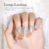 Picture of RARJSM Reflective Glitter Gel Polish Bright Silver Pigments 7.5ml Holographic Rainbow Iridescent Shimmer LED UV Soak Off Sparkle Diamond Gel Polish Nail Art Manicure Salon DIY at Home 1pcs