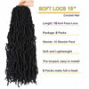 Picture of 8 Packs Soft Locs 18 Inch Faux Locs Crochet Braids for Butterfly Locs Distressed Soft Locs Crochet Hair for Women (18 Inch(Pack of 8), 1B)