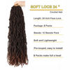 Picture of 8 Packs Soft Locs 24 Inch Faux Locs Crochet Hair for Butterfly Locs Distressed Soft Locs Crochet Hair for Women (24 Inch(Pack of 8), T30)