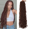 Picture of 7 Packs Faux Locs Crochet Hair 30 Inch Soft Locs for Distressed Locs Butterfly Locs Crochet Hair for Women (30 Inch(Pack of 7) 30#)