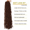 Picture of 7 Packs Faux Locs Crochet Hair 30 Inch Soft Locs for Distressed Locs Butterfly Locs Crochet Hair for Women (30 Inch(Pack of 7) 30#)