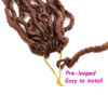 Picture of 7 Packs Faux Locs Crochet Hair 30 Inch Soft Locs for Distressed Locs Butterfly Locs Crochet Hair for Women (30 Inch(Pack of 7) 30#)