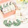 Picture of 12 PCS Bridesmaid Proposal Gifts Bridesmaid Hair Clips Bridesmaid Scrunchies Bridal Shower Gifts Silk Satin Soft Hair Accessories Bridesmaid Wedding Favor Women Girls