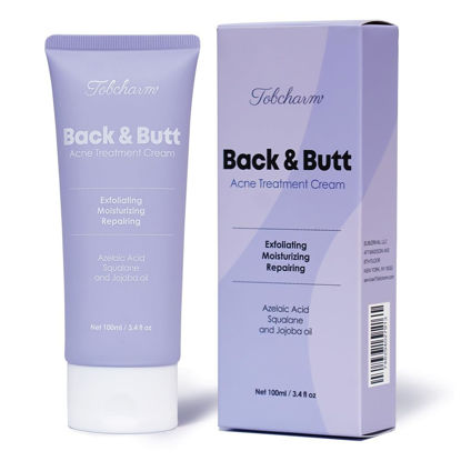 Picture of Butt Acne Clearing Treatment, Maximum Strength Body Cream for Back, Buttocks, Thigh & Chest Acne Removal, Skin Clearing Lotion for Men & Women, Foaming Cleanser for Bacne & Cystic Acne