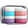 Picture of Kuangre Travel Containers for Toiletries, Silicone Cream Jars BPA Free, TSA Approved Travel Size Containers, Leak-proof Travel Essentials with Lid for Cosmetic Face Hand Body Cream (4 Pack)